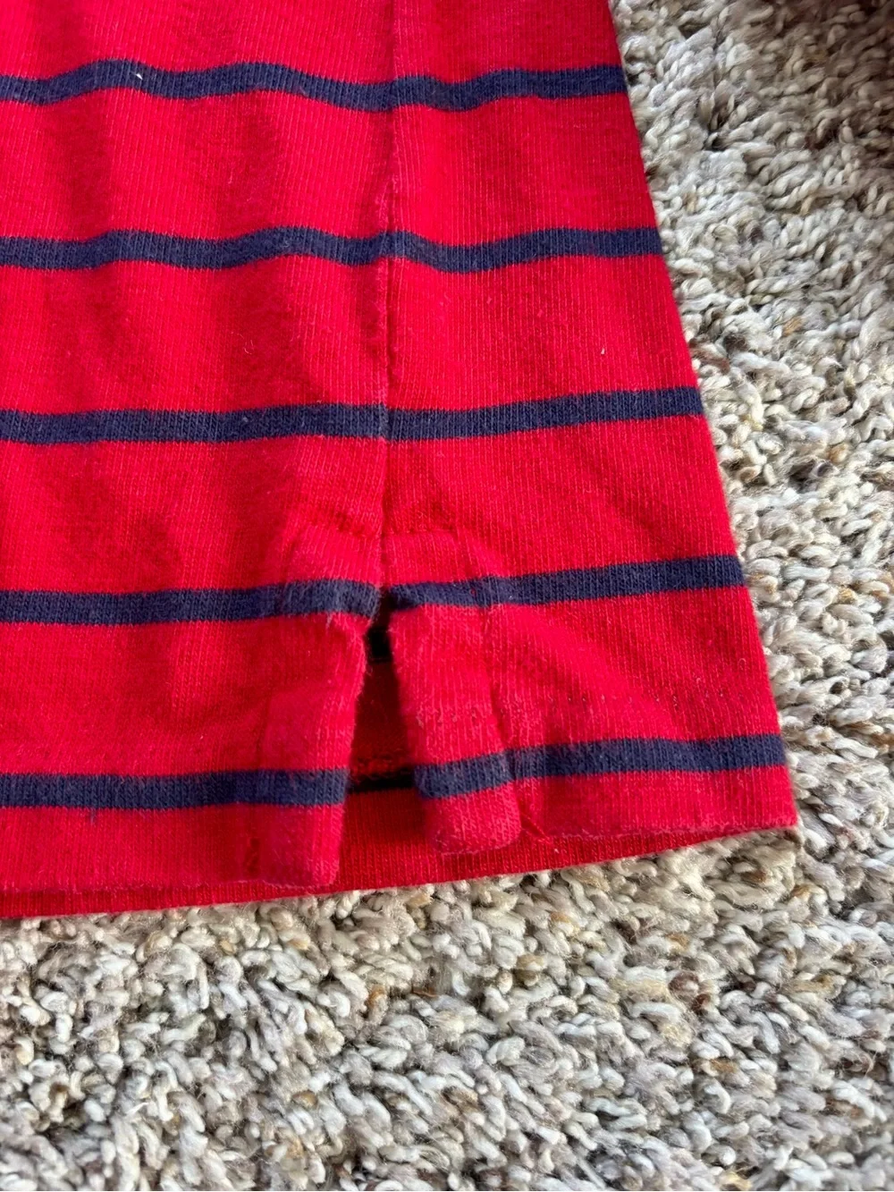VTG 80s Polo Ralph Lauren Boys XL Striped Long Sleeve Tee Red Blue Made in USA